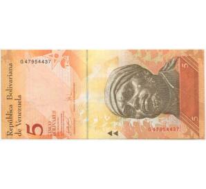 5 боливаров 2007 года Венесуэла — Фото №1