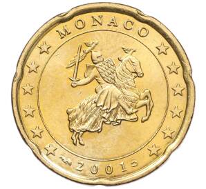 20 евроцентов 2001 года Монако — Фото №1