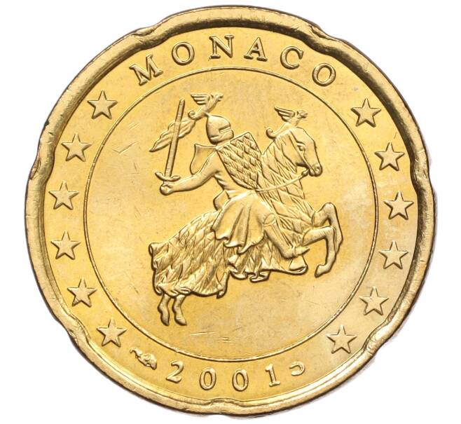 Монета 20 евроцентов 2001 года Монако (Артикул: M2-65643) — Фото №1