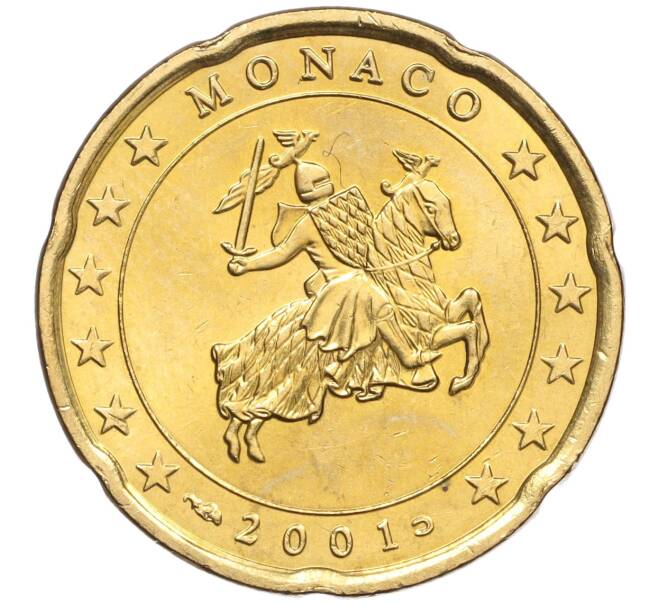 Монета 20 евроцентов 2001 года Монако (Артикул: M2-65647) — Фото №1