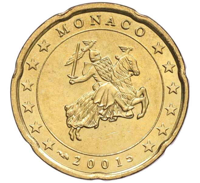 Монета 20 евроцентов 2001 года Монако (Артикул: M2-65651) — Фото №1