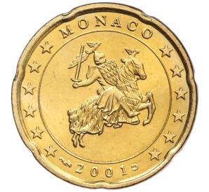 20 евроцентов 2001 года Монако