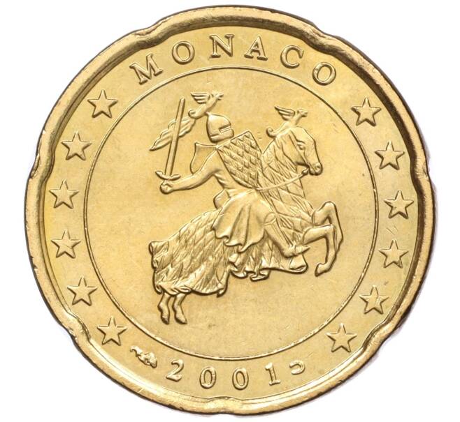 Монета 20 евроцентов 2001 года Монако (Артикул: M2-65653) — Фото №1