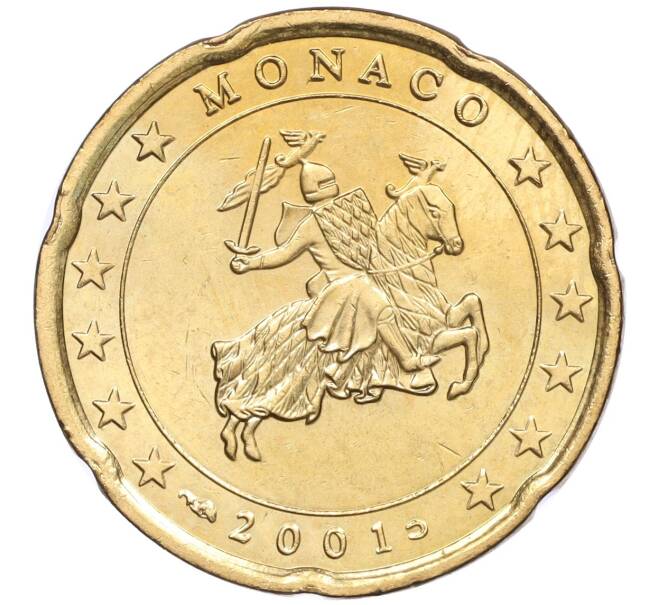 Монета 20 евроцентов 2001 года Монако (Артикул: M2-65654) — Фото №1