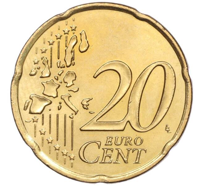 Монета 20 евроцентов 2001 года Монако (Артикул: M2-65654) — Фото №2