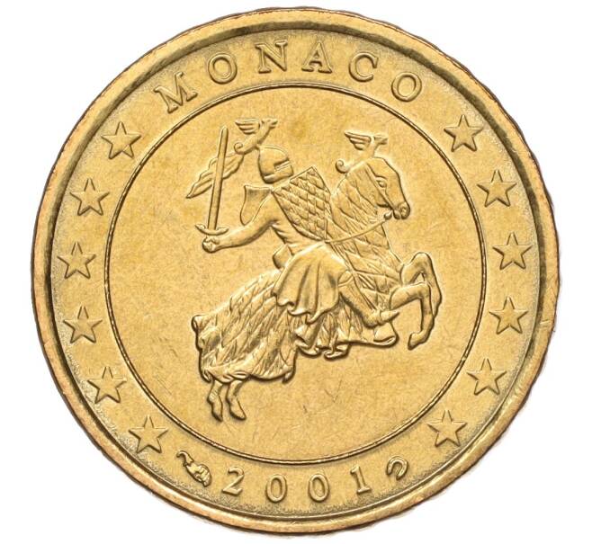 Монета 10 евроцентов 2001 года Монако (Артикул M2-65702)
