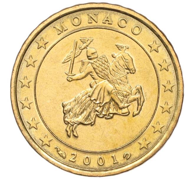Монета 10 евроцентов 2001 года Монако (Артикул: M2-65706) — Фото №1