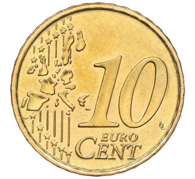 Монета 10 евроцентов 2001 года Монако (Артикул: M2-65710) — Фото №2