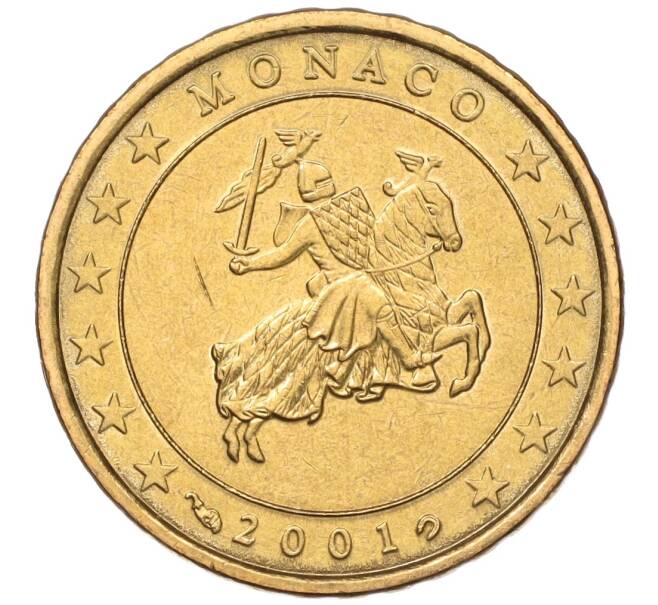 Монета 10 евроцентов 2001 года Монако (Артикул: M2-65723) — Фото №1