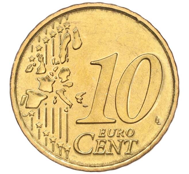 Монета 10 евроцентов 2001 года Монако (Артикул: M2-65726) — Фото №2