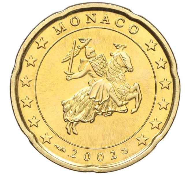 Монета 20 евроцентов 2002 года Монако (Артикул: M2-65728) — Фото №1
