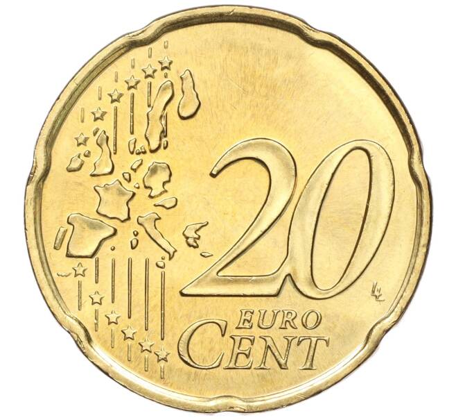 Монета 20 евроцентов 2002 года Монако (Артикул: M2-65729) — Фото №2