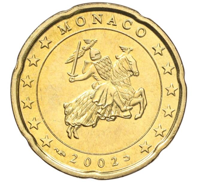 Монета 20 евроцентов 2002 года Монако (Артикул: M2-65733) — Фото №1