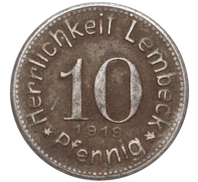Монета 10 пфеннигов 1919 года Германия — город Лембек (Нотгельд) (Артикул: K11-95888) — Фото №2