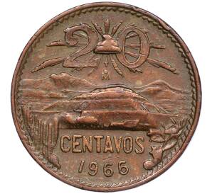 20 сентаво 1966 года Мексика