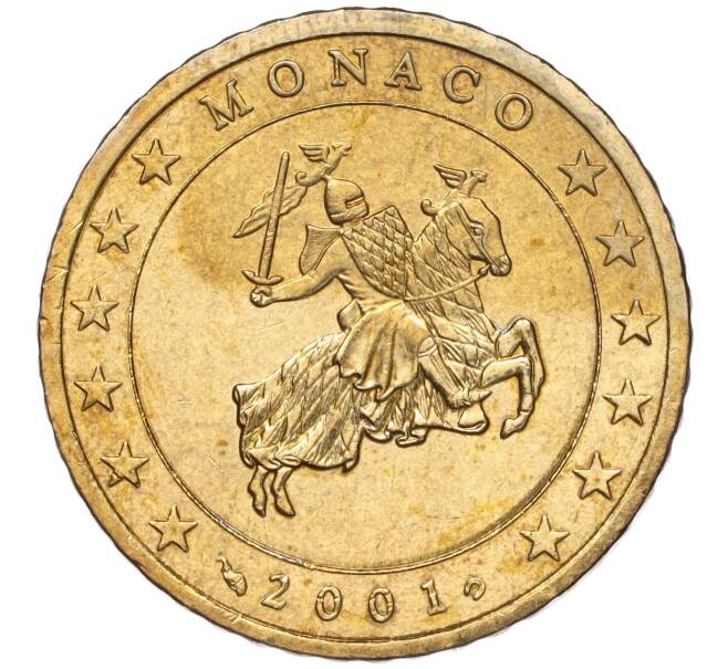 Монета 50 евроцентов 2001 года Монако (Артикул: M2-65793) — Фото №1