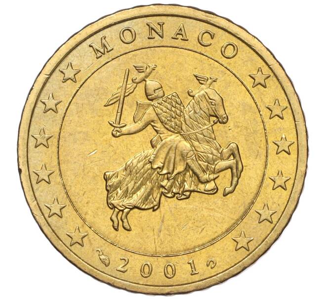 Монета 50 евроцентов 2001 года Монако (Артикул: M2-65808) — Фото №1