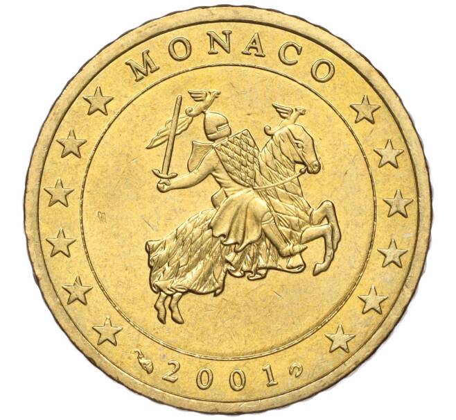 Монета 50 евроцентов 2001 года Монако (Артикул: M2-65811) — Фото №1