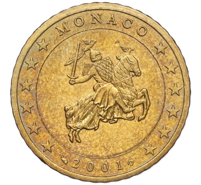 Монета 50 евроцентов 2001 года Монако (Артикул: M2-65813) — Фото №1