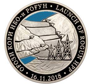 100 сомони 2018 года Таджикистан «Рогунская ГЭС» — Фото №1
