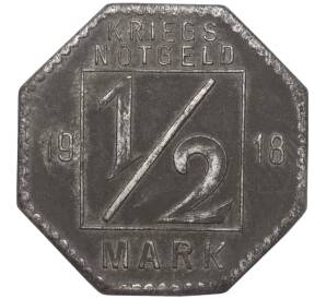 1/2 марки 1918 года Германия — город Хехинген (Нотгельд) — Фото №2