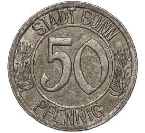50 пфеннигов 1920 года Германия — город Бонн «Бетховен» (Нотгельд)