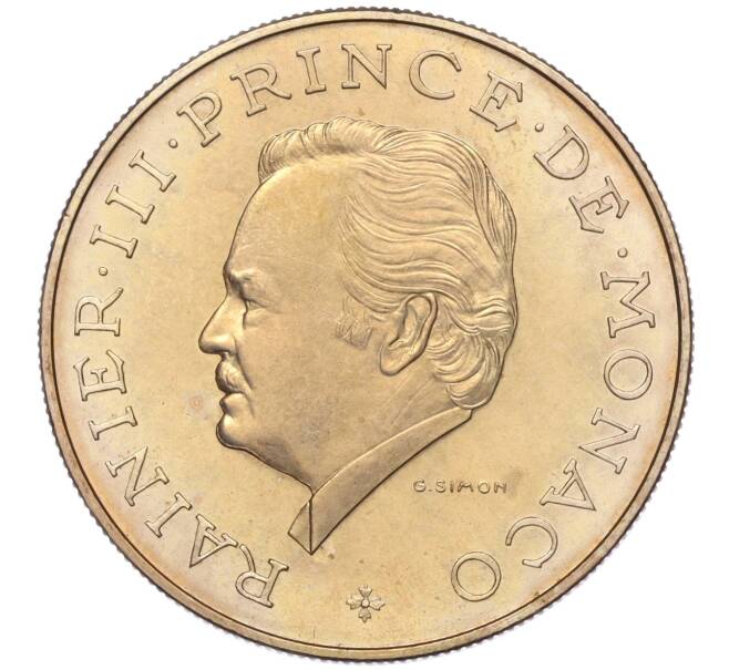 Монета 10 франков 1974 года Монако «25 лет правления Ренье III» (Артикул M2-65888)
