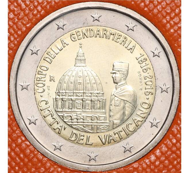 Монета 2 евро 2016 года Ватикан «200 лет Папской жандармерии» (в блистере) (Артикул: M2-65912)
