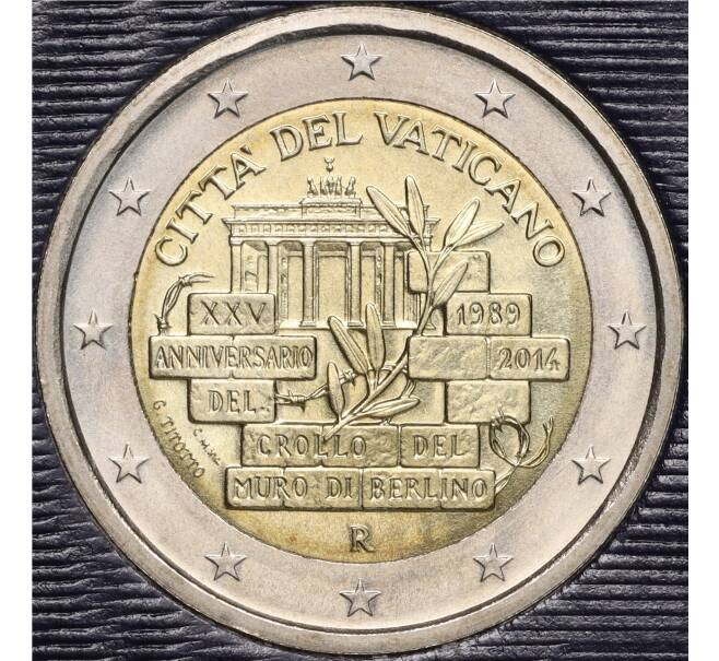 Монета 2 евро 2014 года Ватикан «25 лет падению Берлинской стены» (в блистере) (Артикул: M2-65913)