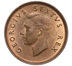 1/4 пенни (1 фартинг) 1952 года Британская Южная Африка