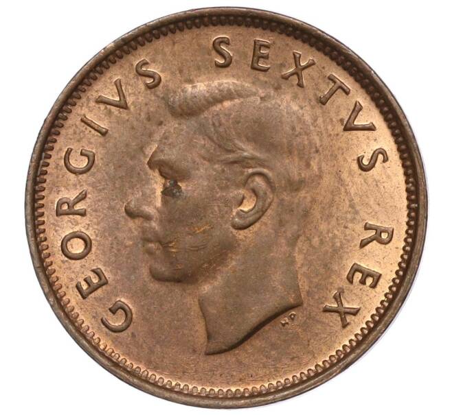 Монета 1/4 пенни (1 фартинг) 1952 года Британская Южная Африка (Артикул K1-4747)