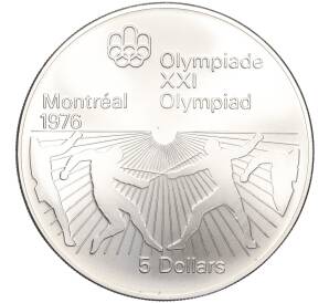 5 долларов 1976 года Канада «XXI летние Олимпийские Игры 1976 в Монреале — Фехтование» — Фото №1