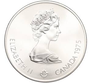 5 долларов 1975 года Канада «XXI летние Олимпийские Игры 1976 в Монреале — Плавание» — Фото №2