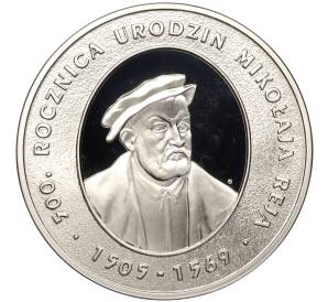 10 злотых 2005 года Польша «500 лет со дня рождения Николая Рея» — Фото №1