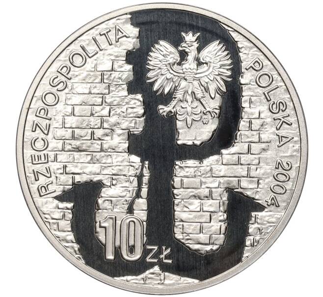 Монета 10 злотых 2004 года Польша «60 лет Варшавскому восстанию» (Артикул: M2-66005) — Фото №2
