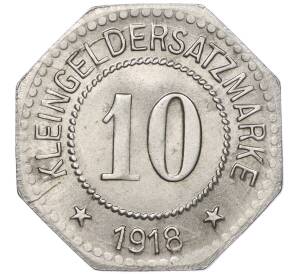 10 пфеннигов 1918 года Германия — город Цвиккау (Нотгельд) — Фото №2