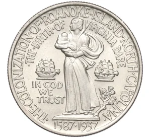 1/2 доллара (50 центов) 1937 года США «350 лет колонии Роанок»