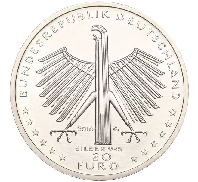Монета 20 евро 2016 года Германия «125 лет со дня рождения Отто Дикса» (Артикул: M2-66123) — Фото №2