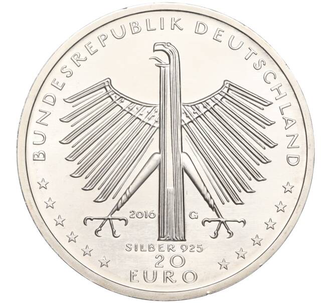 Монета 20 евро 2016 года Германия «125 лет со дня рождения Отто Дикса» (Артикул M2-66172)