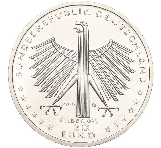 Монета 20 евро 2016 года Германия «125 лет со дня рождения Отто Дикса» (Артикул M2-66175)