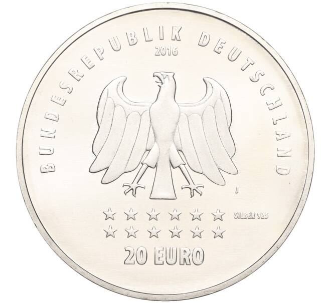 Монета 20 евро 2016 года Германия «175 лет Гимну Германии» (Артикул M2-66206)