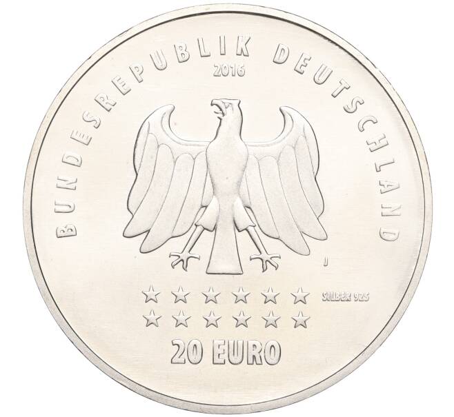 Монета 20 евро 2016 года Германия «175 лет Гимну Германии» (Артикул: M2-66207) — Фото №2