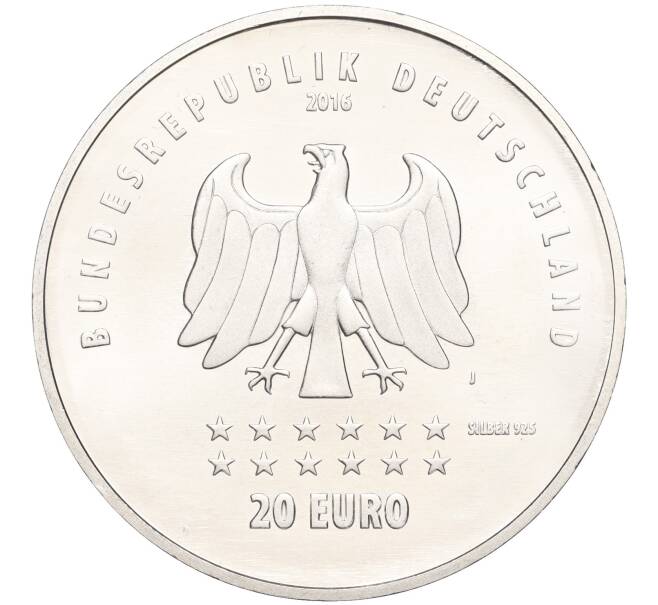 Монета 20 евро 2016 года Германия «175 лет Гимну Германии» (Артикул: M2-66212) — Фото №2