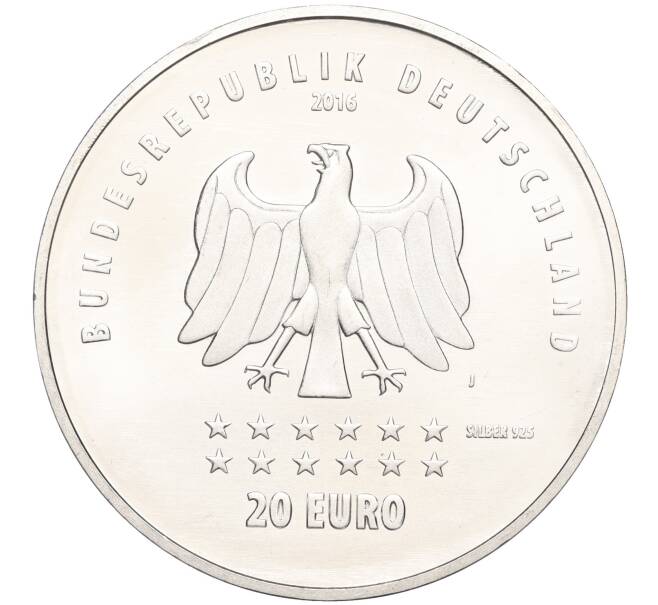 Монета 20 евро 2016 года Германия «175 лет Гимну Германии» (Артикул M2-66220)