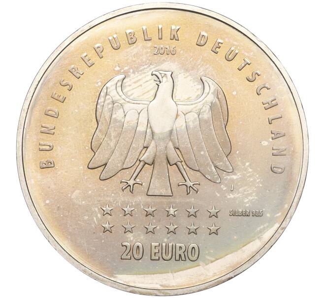 Монета 20 евро 2016 года Германия «175 лет Гимну Германии» (Артикул M2-66223)