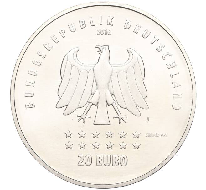 Монета 20 евро 2016 года Германия «175 лет Гимну Германии» (Артикул: M2-66235) — Фото №2