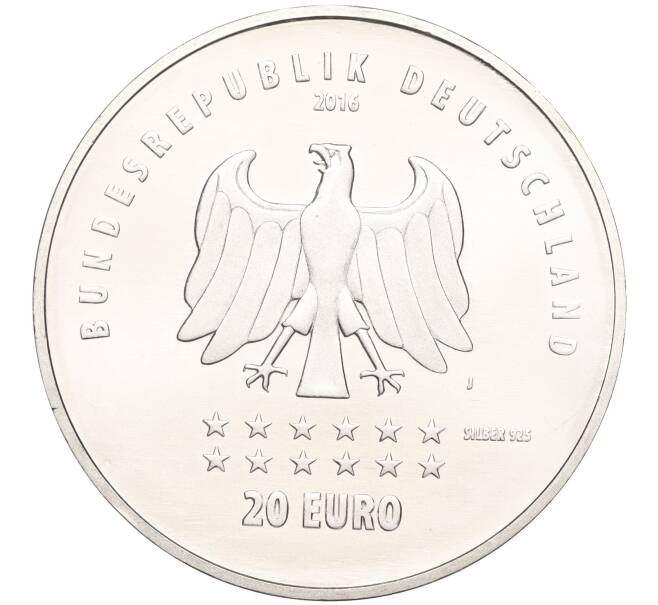 Монета 20 евро 2016 года Германия «175 лет Гимну Германии» (Артикул: M2-66241) — Фото №2