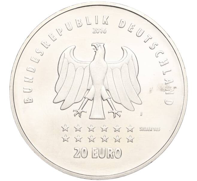 Монета 20 евро 2016 года Германия «175 лет Гимну Германии» (Артикул: M2-66244) — Фото №2
