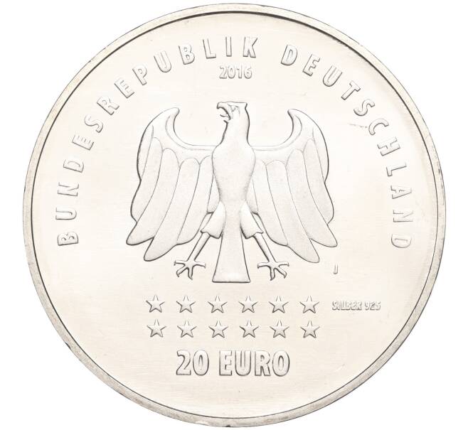 Монета 20 евро 2016 года Германия «175 лет Гимну Германии» (Артикул: M2-66245) — Фото №2
