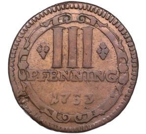 3 пфеннига 1753 года Мюнстер — Фото №1